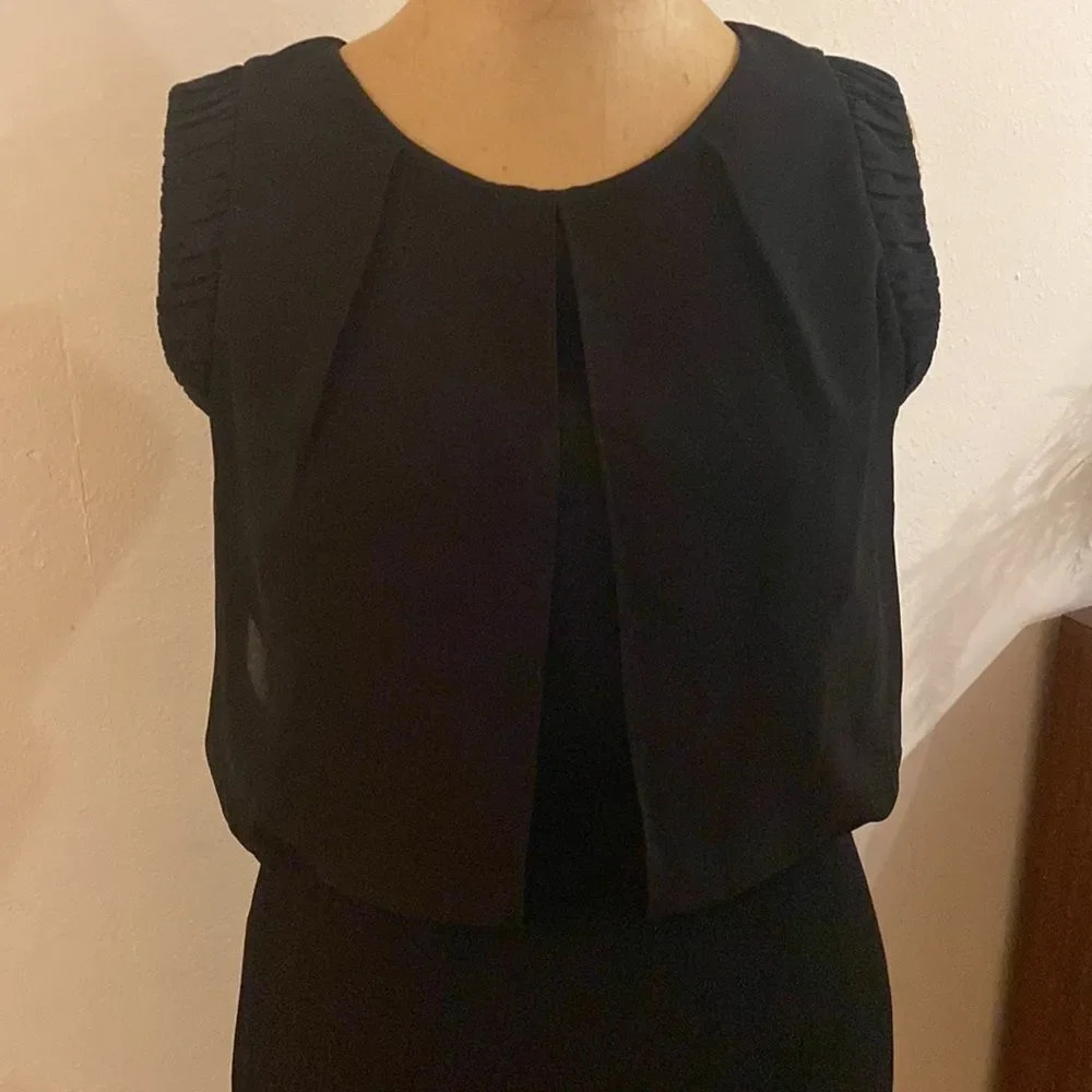 Sandro Paris FR sz 1 US sz S black mini dress zip back excellent pre owned cond - Picture 2 of 9